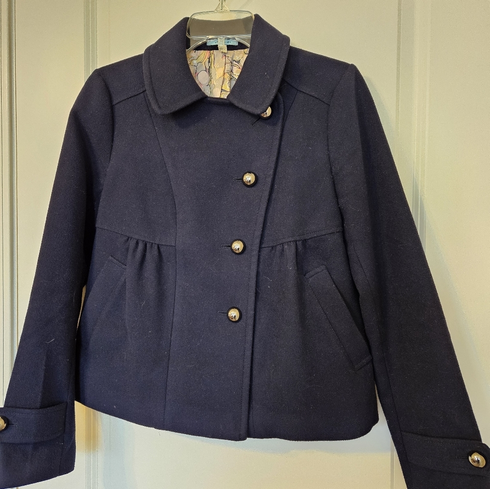 Leifnotes (Anthropolie brand) Navy blue peacoat